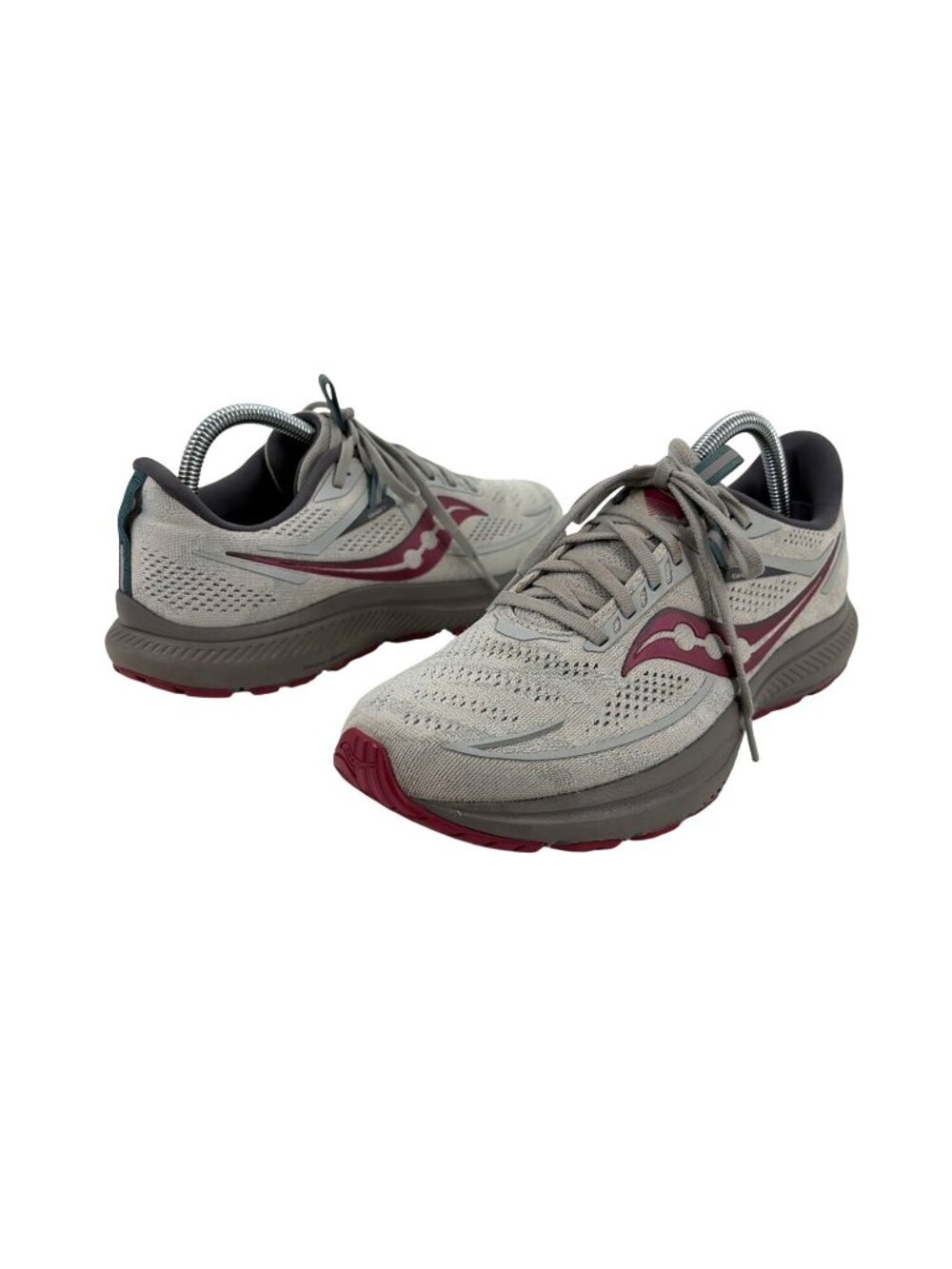 Saucony Omni 21 Concrete Berry Gray Sneakers Athletic Activewear Womens 10 Gym